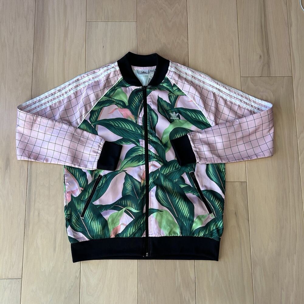 Adidas Originals x Farm Rio Tropical Palm Leaf Track Jacket Women’s Large